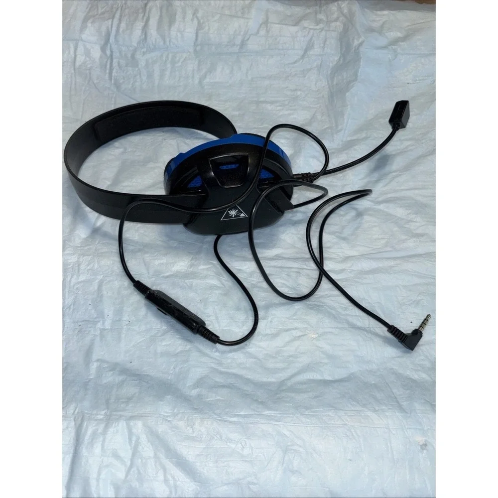 Turtle Beach Recon Chat Gaming Headset Blue Black 3.5mm Tested Working